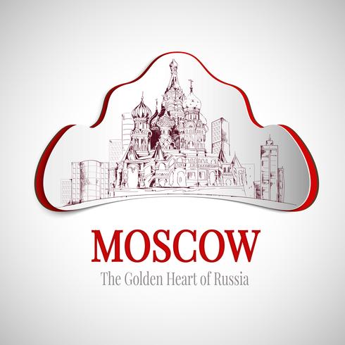 Moskou stad embleem vector