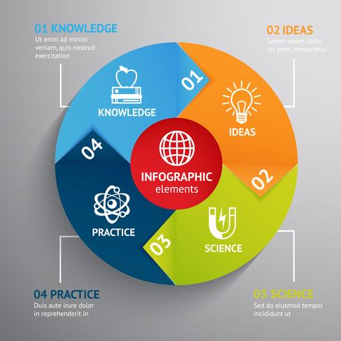 Onderwijs infographic grafiek vector