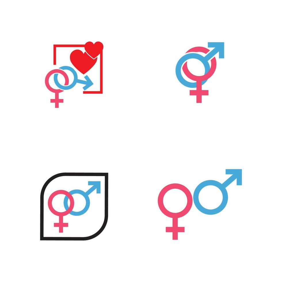 mannelijke en vrouwelijke geslacht teken symbool pictogram vectorillustratie vector