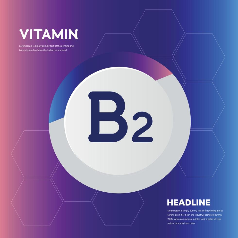 vitamine b2 supplement icoon collectie set vector illustratie logo