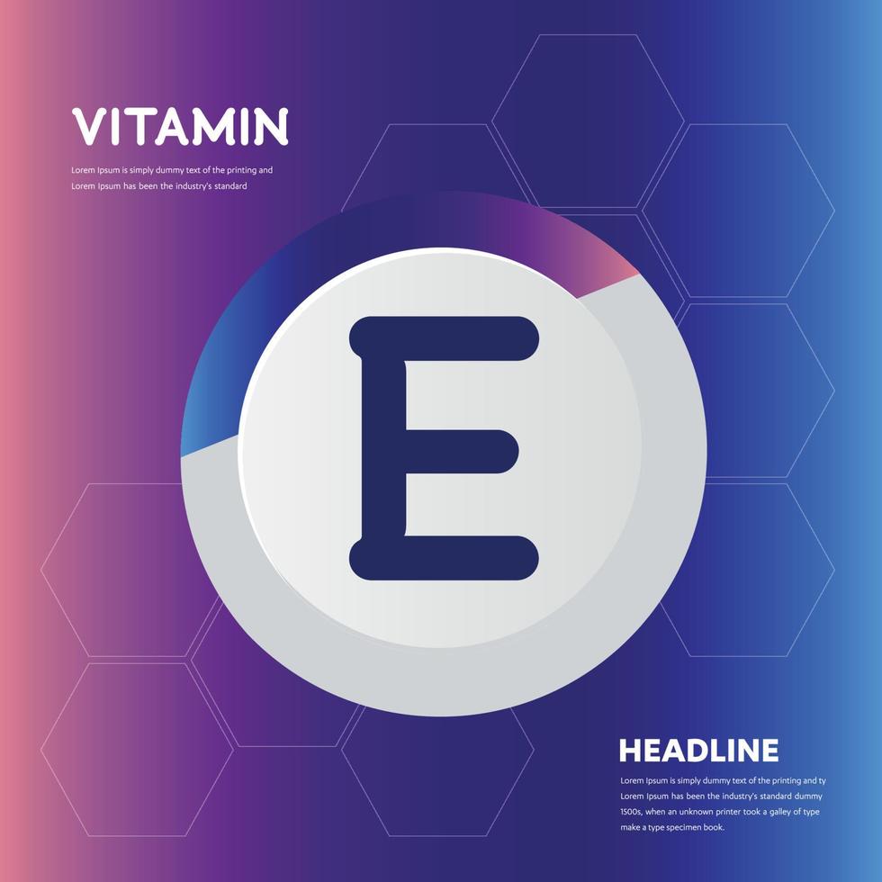 vitamine e supplement icoon collectie set vector illustratie logo