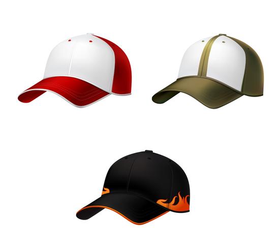 Realistische baseballcap vector