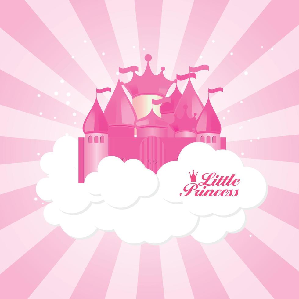 kleine prinses achtergrond vectorillustratie vector