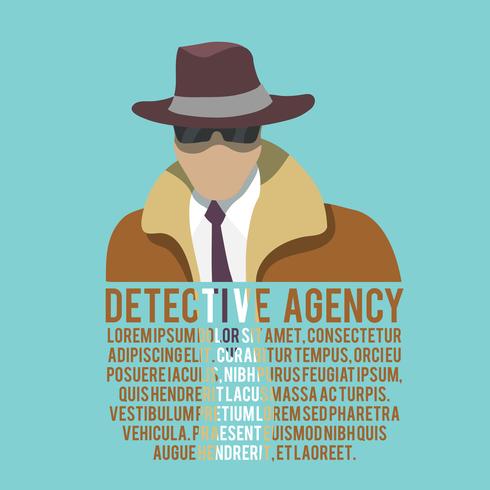 Detective silhouetaffiche vector