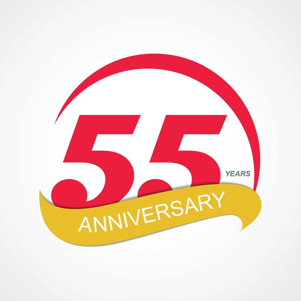 sjabloon logo 55 verjaardag vectorillustratie vector