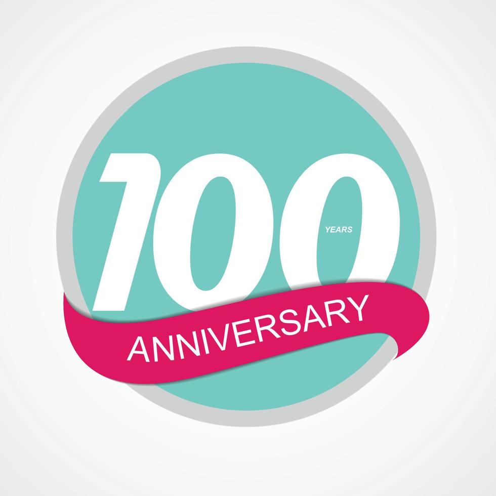sjabloon logo 100 verjaardag vectorillustratie vector