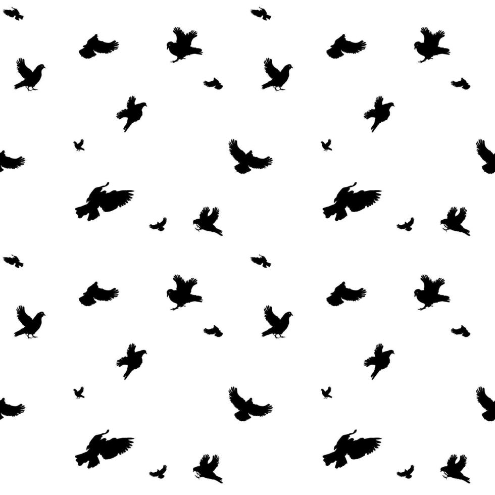 vogels vliegen in de lucht. naadloos patroon. vectorillustratie. vector