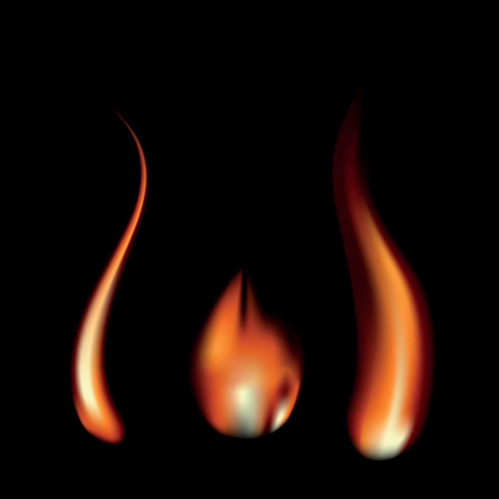 brandende vlam van vuur. vector illustratie