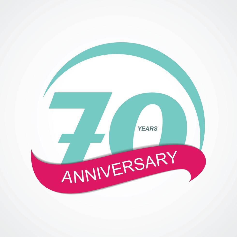 sjabloon logo 70 verjaardag vectorillustratie vector