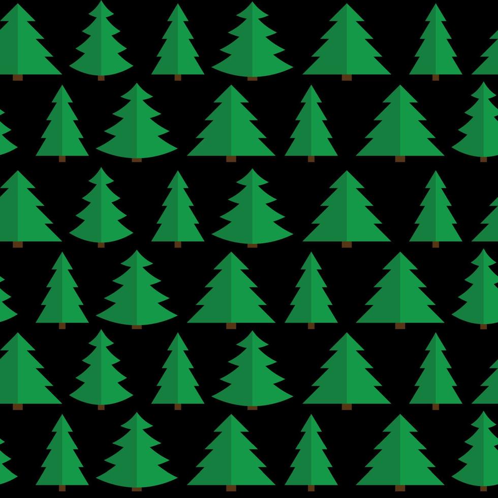 kerst platte boom naadloze patroon achtergrond vectorillustratie vector