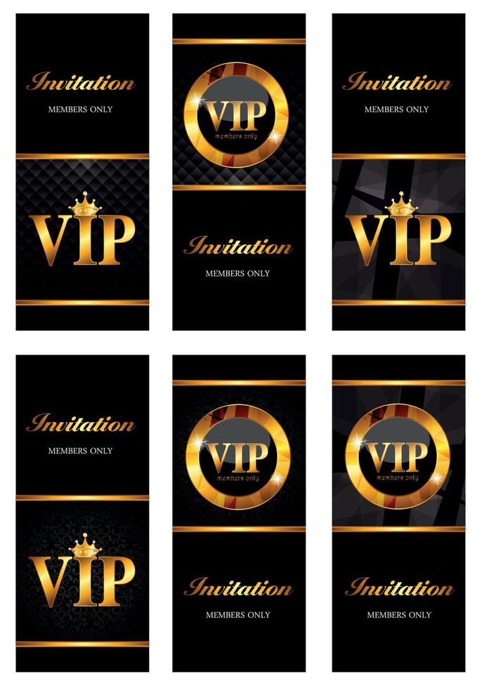 VIP-leden kaart set vectorillustratie vector