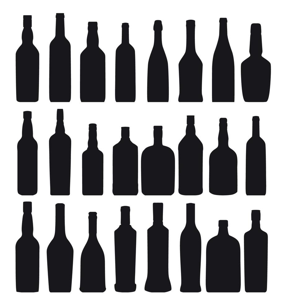 vectorillustratie van silhouet alcohol fles vector