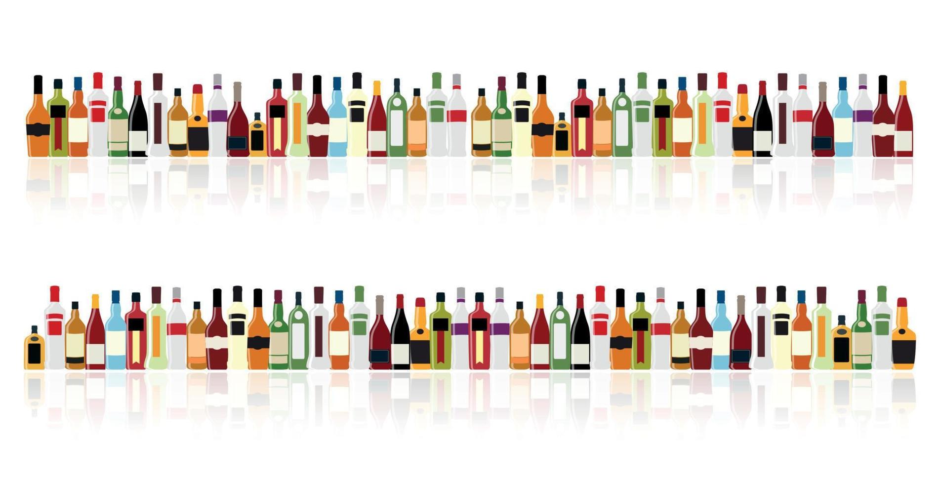 vectorillustratie van silhouet alcohol fles vector