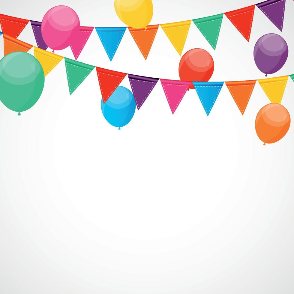 glanzende gelukkige verjaardagsballons vectorillustratie als achtergrond vector