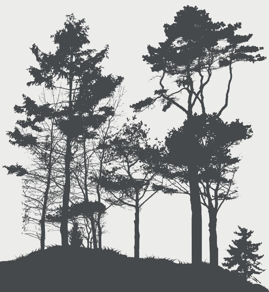 beeld van de natuur. boom silhouet. vector illustratie