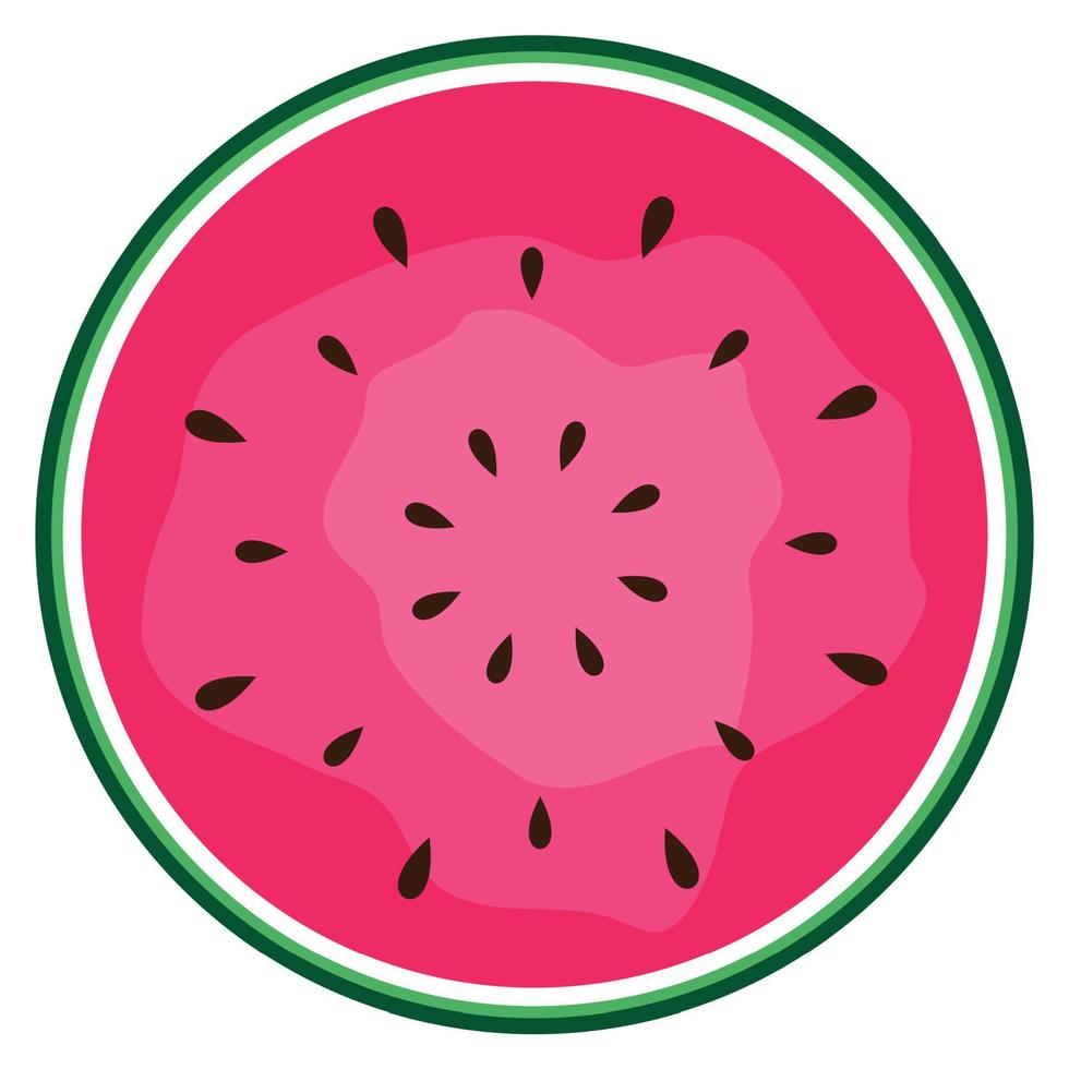 watermeloen pictogram geïsoleerd op een witte achtergrond. vectorillustratie. vector