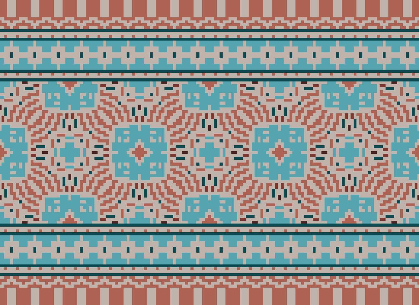 bloemen kruis steek borduurwerk.geometrisch etnisch oosters naadloos patroon traditioneel achtergrond.aztec stijl abstract vector illustratie.ontwerp voor textuur, stof, kleding, verpakking, decoratie, print.
