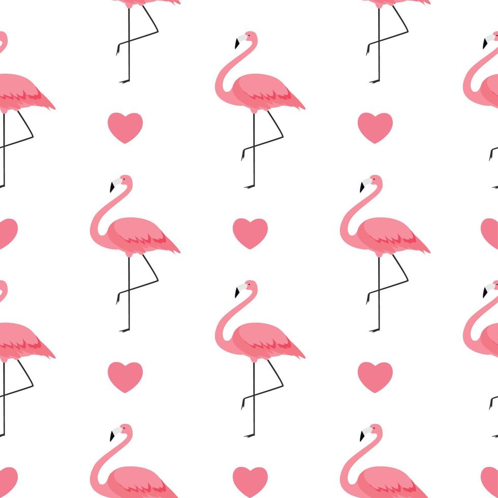 kleurrijke roze flamingo naadloze patroon achtergrond. vector illustratie