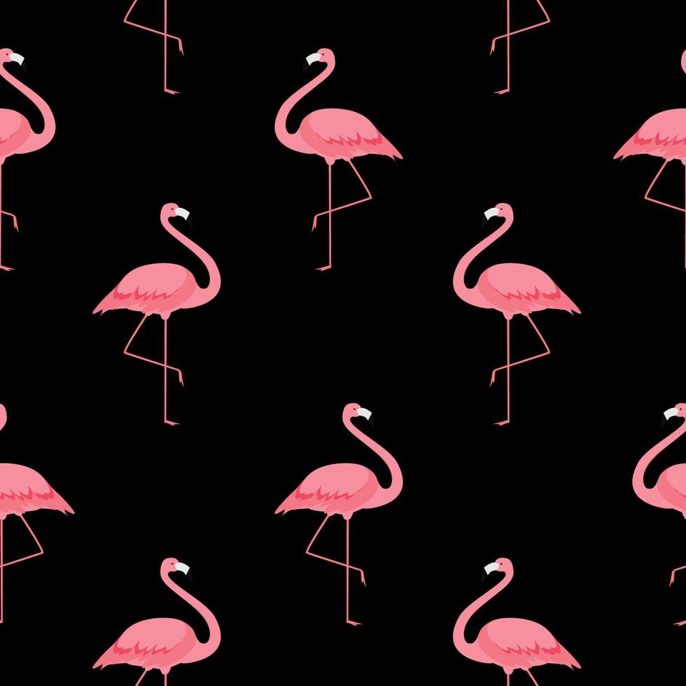 kleurrijke roze flamingo naadloze patroon achtergrond. vector illustratie