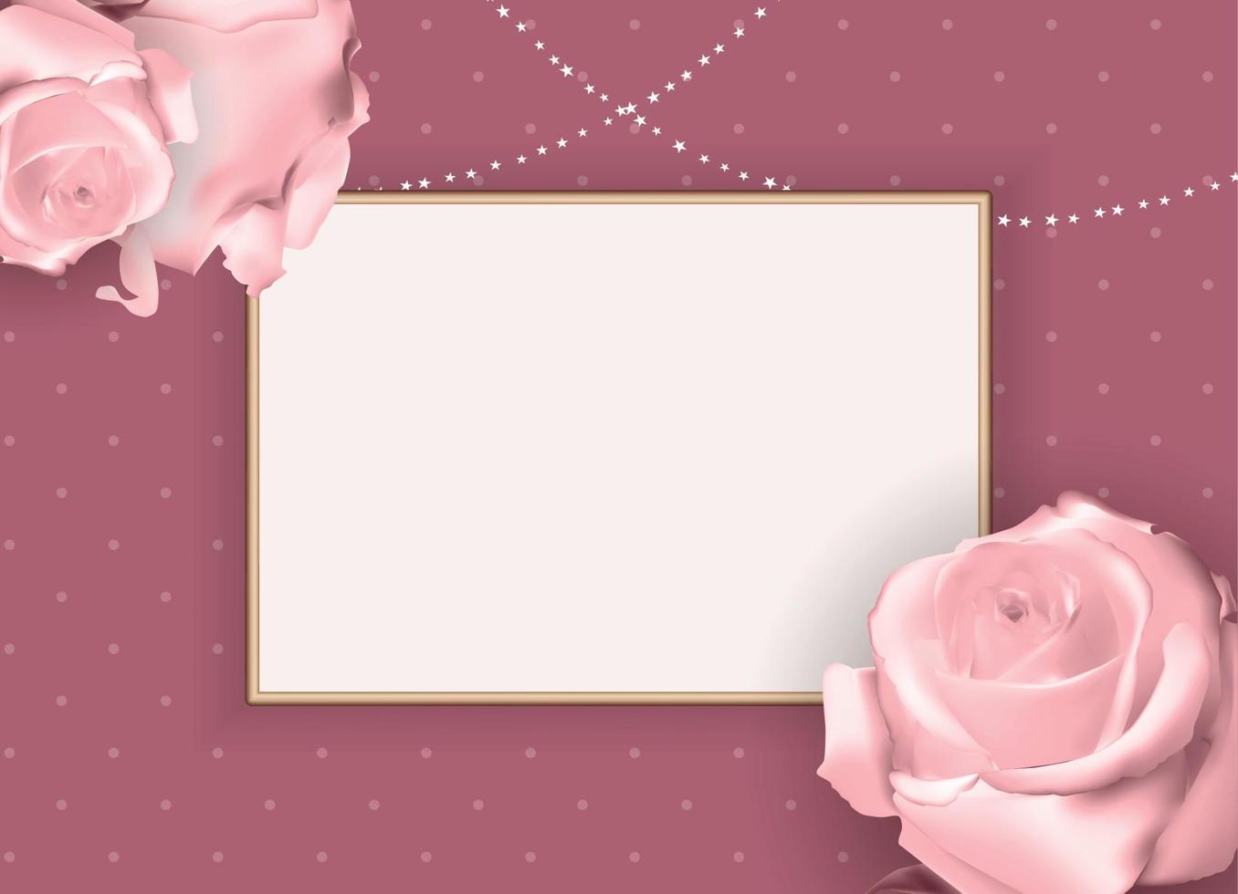 abstract leeg frame Roth Rose. vector illustratie achtergrond