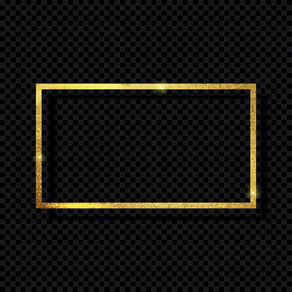 abstracte glanzende gouden frame luxe op transparante achtergrond. vector illustratie