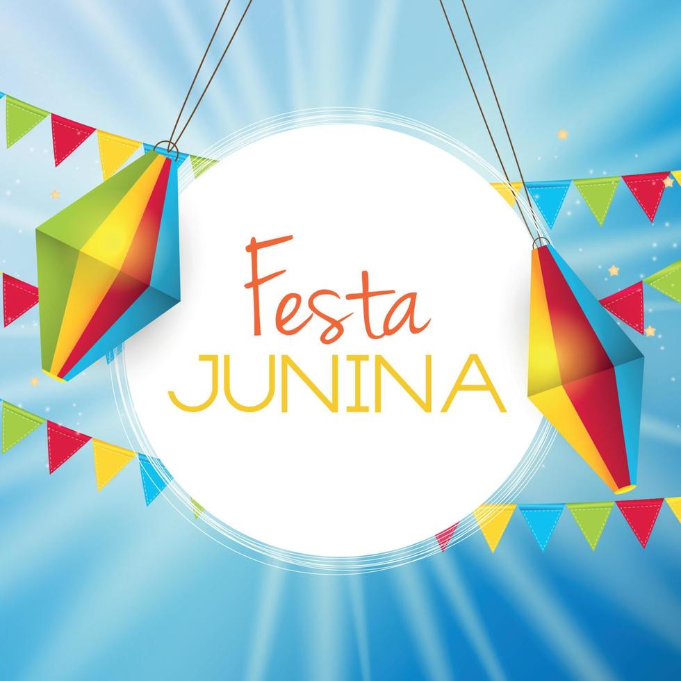 festa junina achtergrond vectorillustratie vector