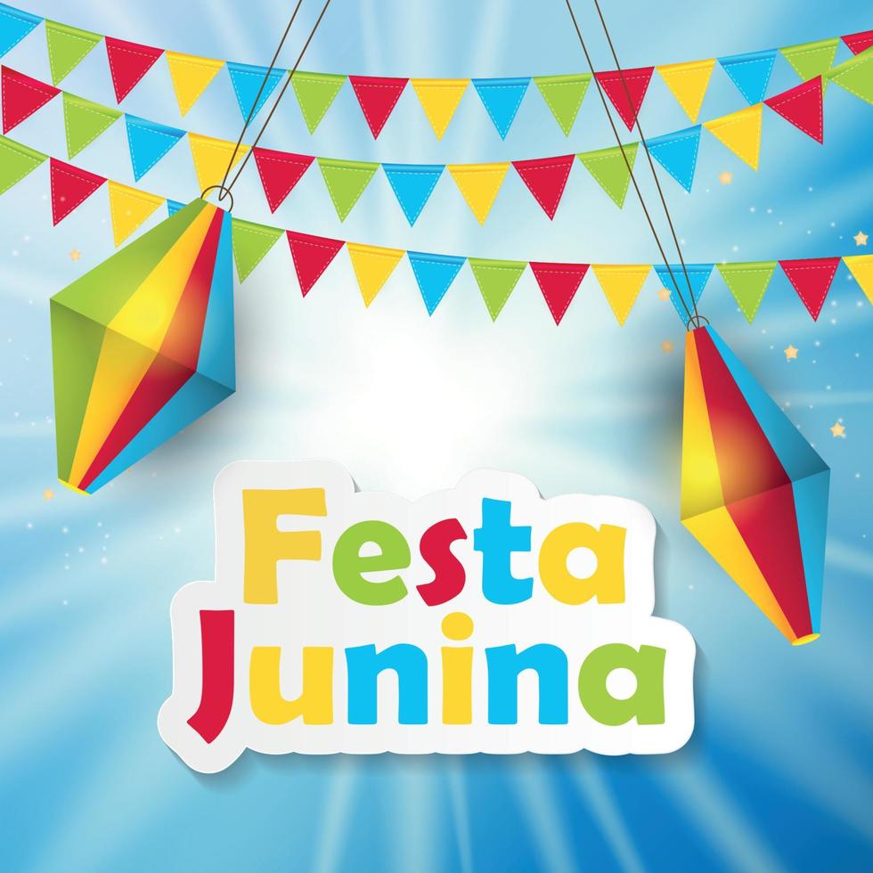 festa junina achtergrond vectorillustratie vector