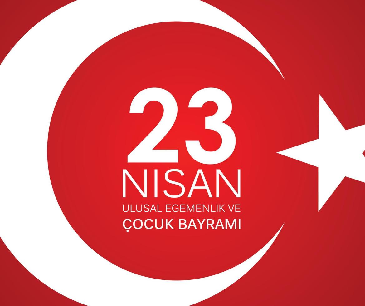 23 nisan cocuk baryrami. Turkse 23 april kinderdag vectorillustratie vector