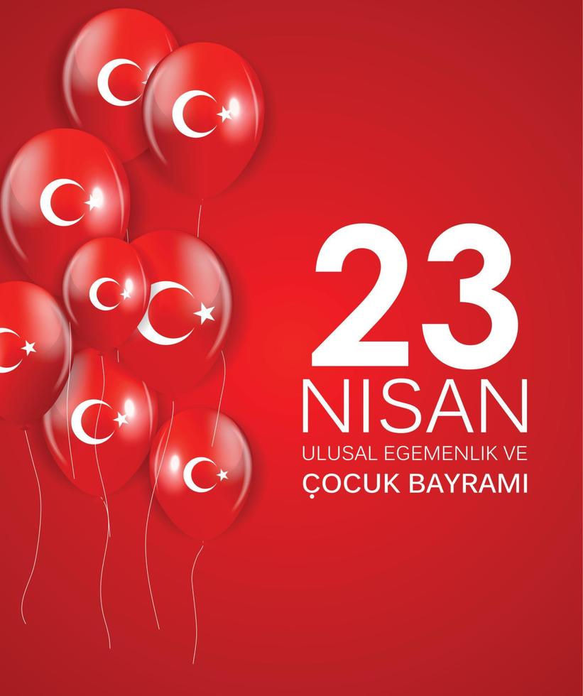 23 nisan cocuk baryrami. Turkse 23 april kinderdag vectorillustratie vector
