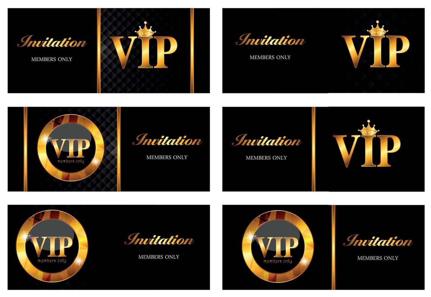 VIP-leden kaart set vectorillustratie vector