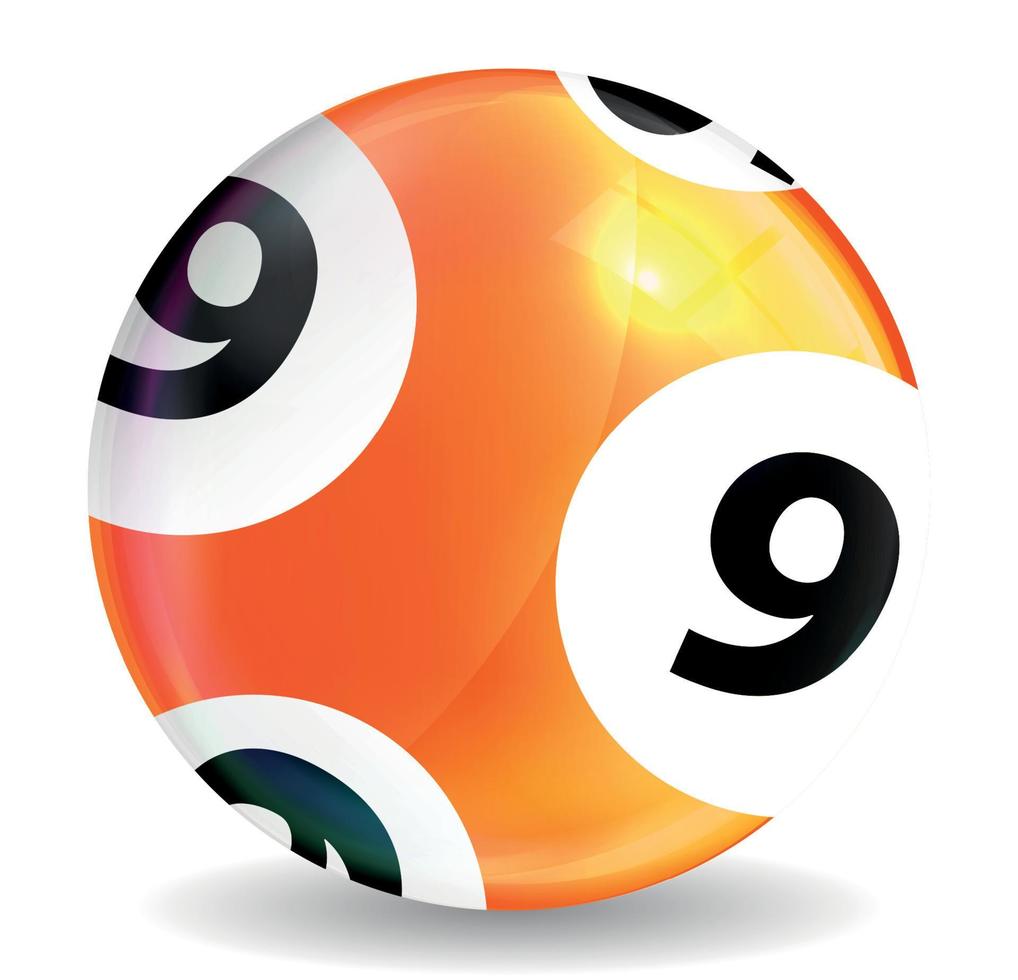 overwinningsbal voor het loterijspel. Jackpot. vectorillustratie. vector