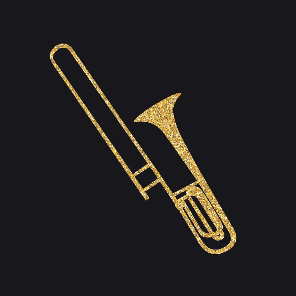 koperinstrument trombone, die jazzmuziek richting speelt. vectorillustratie. vector