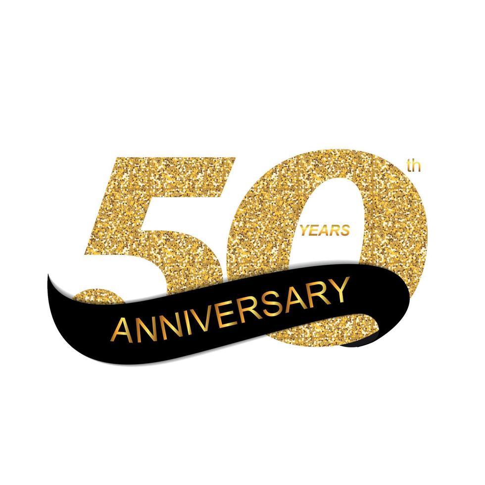 sjabloon logo 50e verjaardag vectorillustratie vector