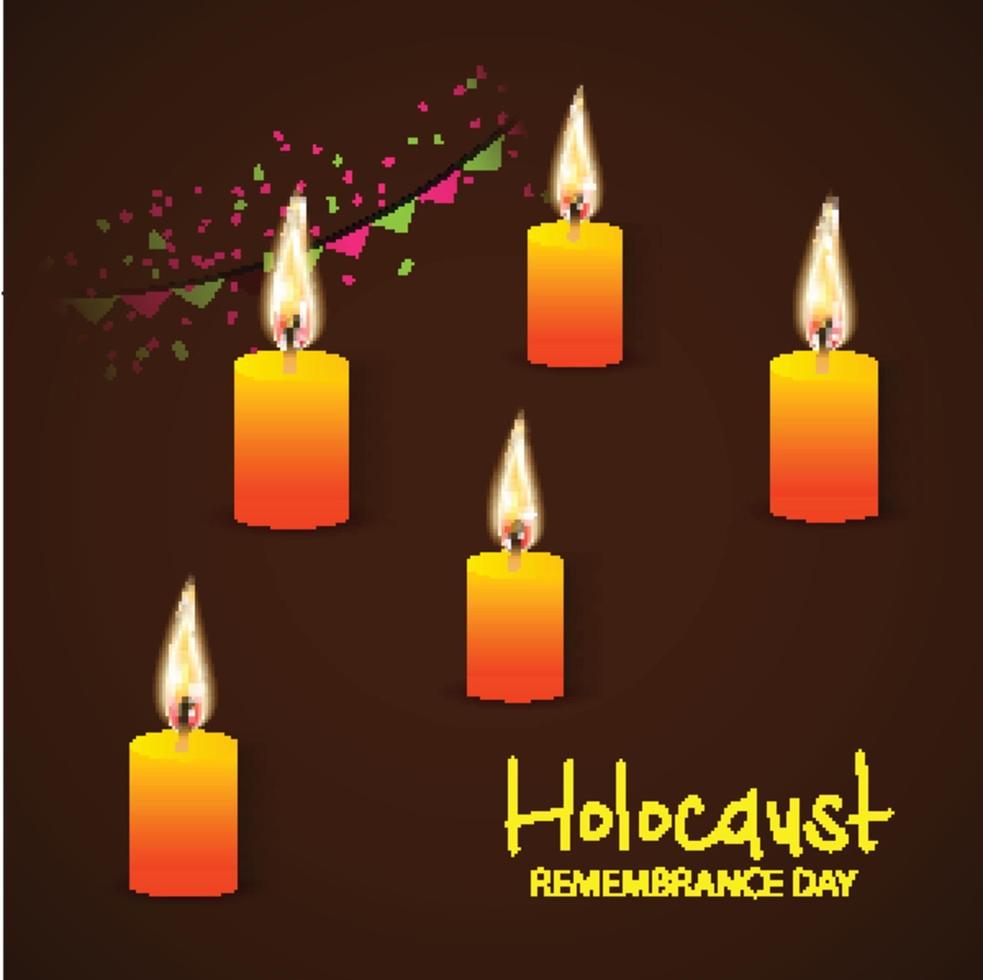 vectorillustratie van internationale holocaust herdenkingsdag vector