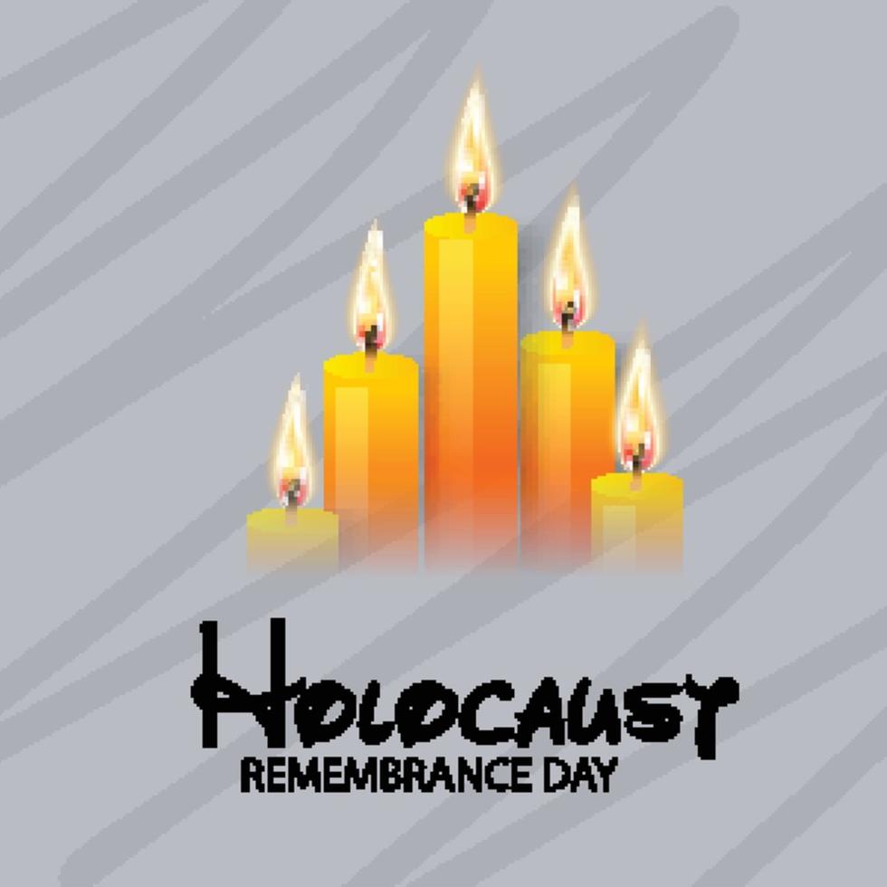 vectorillustratie van internationale holocaust herdenkingsdag vector