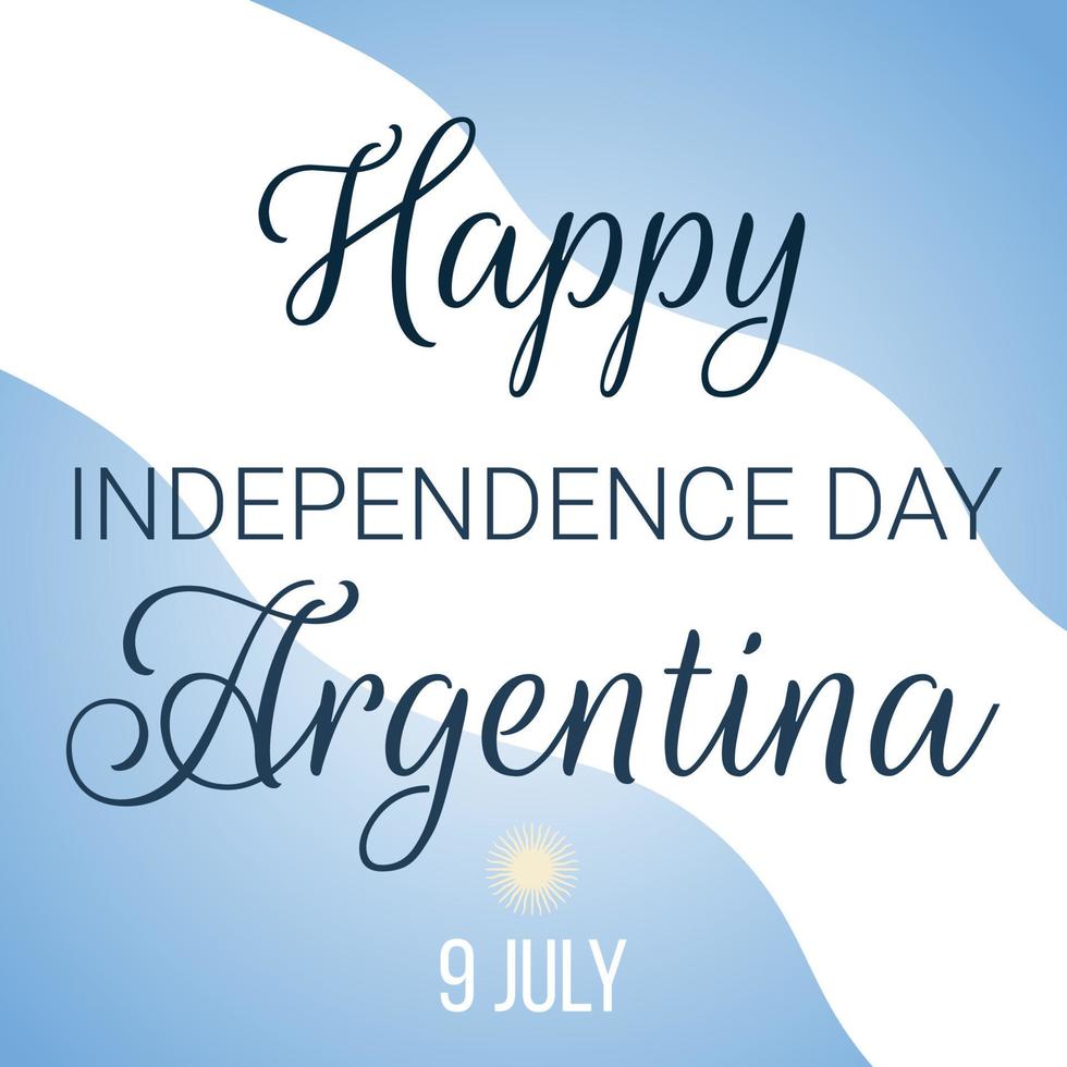 onafhankelijkheidsdag in argentinië is 9 juli. vectorillustratie van de argentijnse vlag en het paleis van buenos aires. nationale feestdagen. ontwerp van banners, logo's, ansichtkaarten, stadsfestival, nieuws. vector