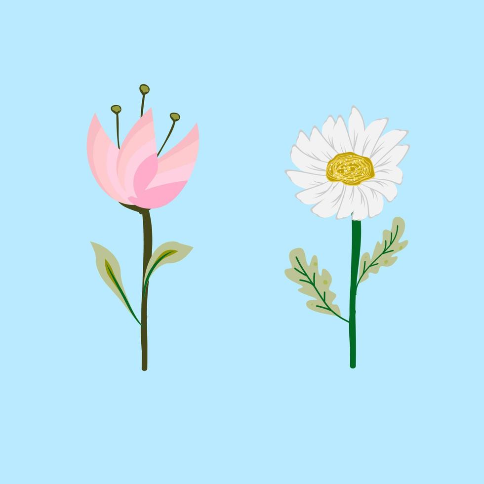 bloem en blad pictogram vectorillustratie voor patroon vector