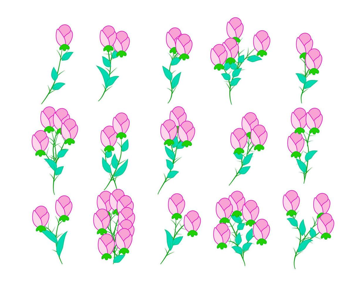 bloem en blad pictogram vectorillustratie voor patroon vector