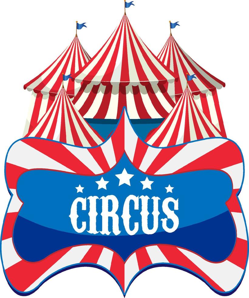 circusbanner met circuskoepel vector