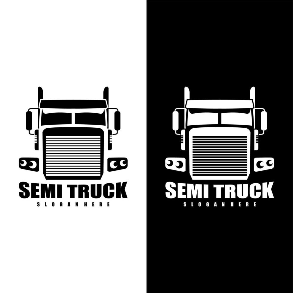 semi vrachtwagen logo ontwerp vector