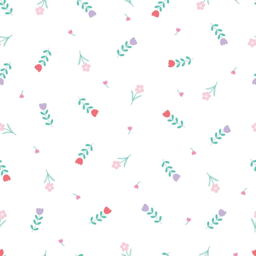 naadloze structuurpatroon roze en de rode bloemen achtergrond gebruikt voor textiel, stoffen, drukken, cadeaupapier. vector illustratie