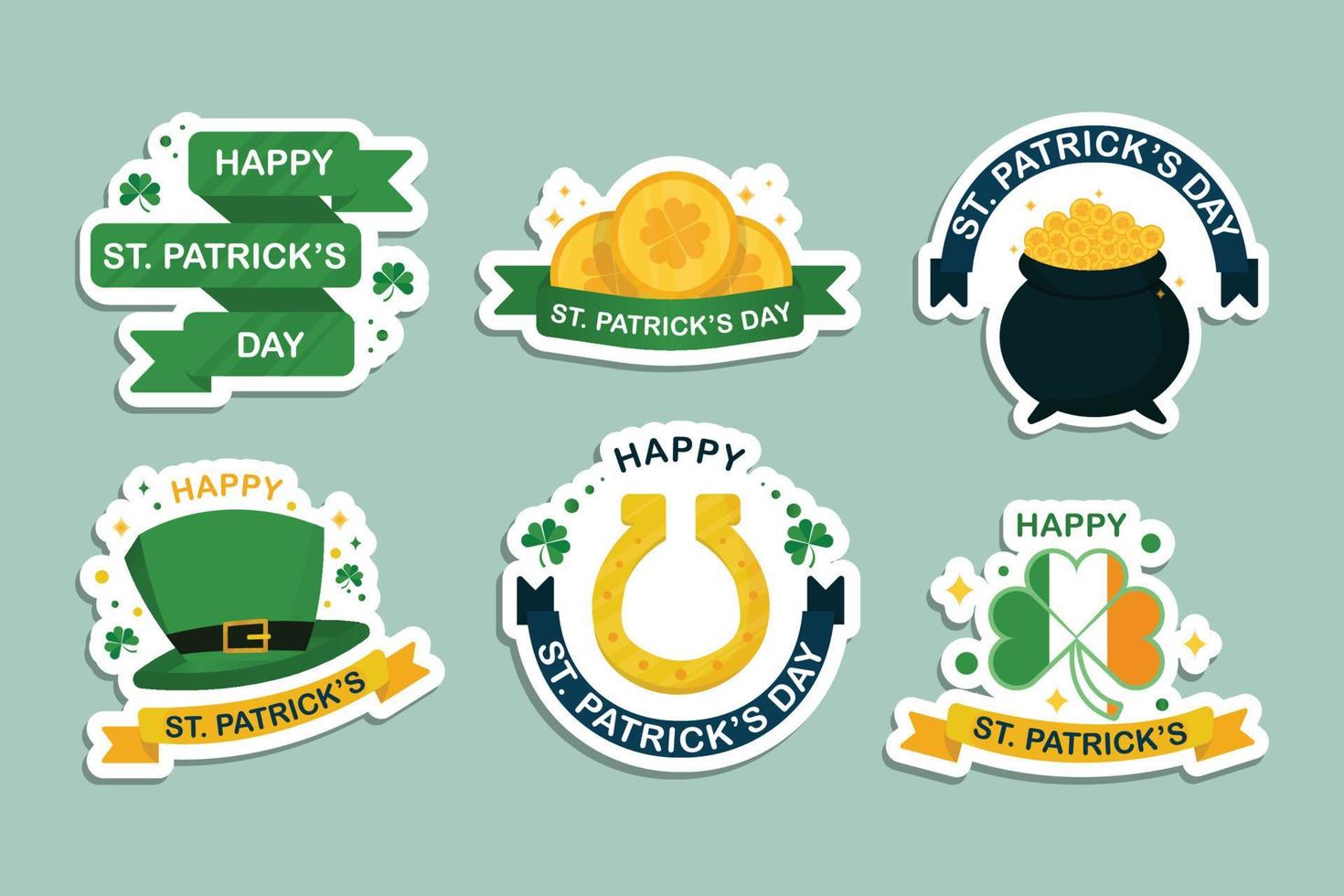 NS. patrick's day stickerpakket vector