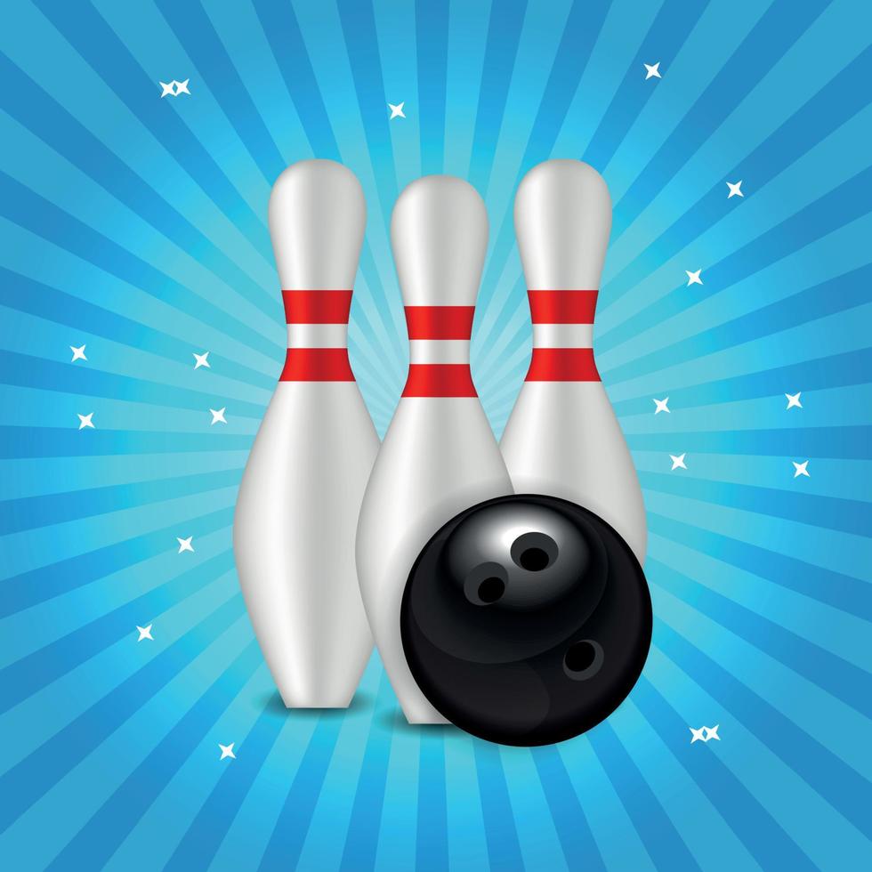 kegelen en bowlingbal achtergrond vector