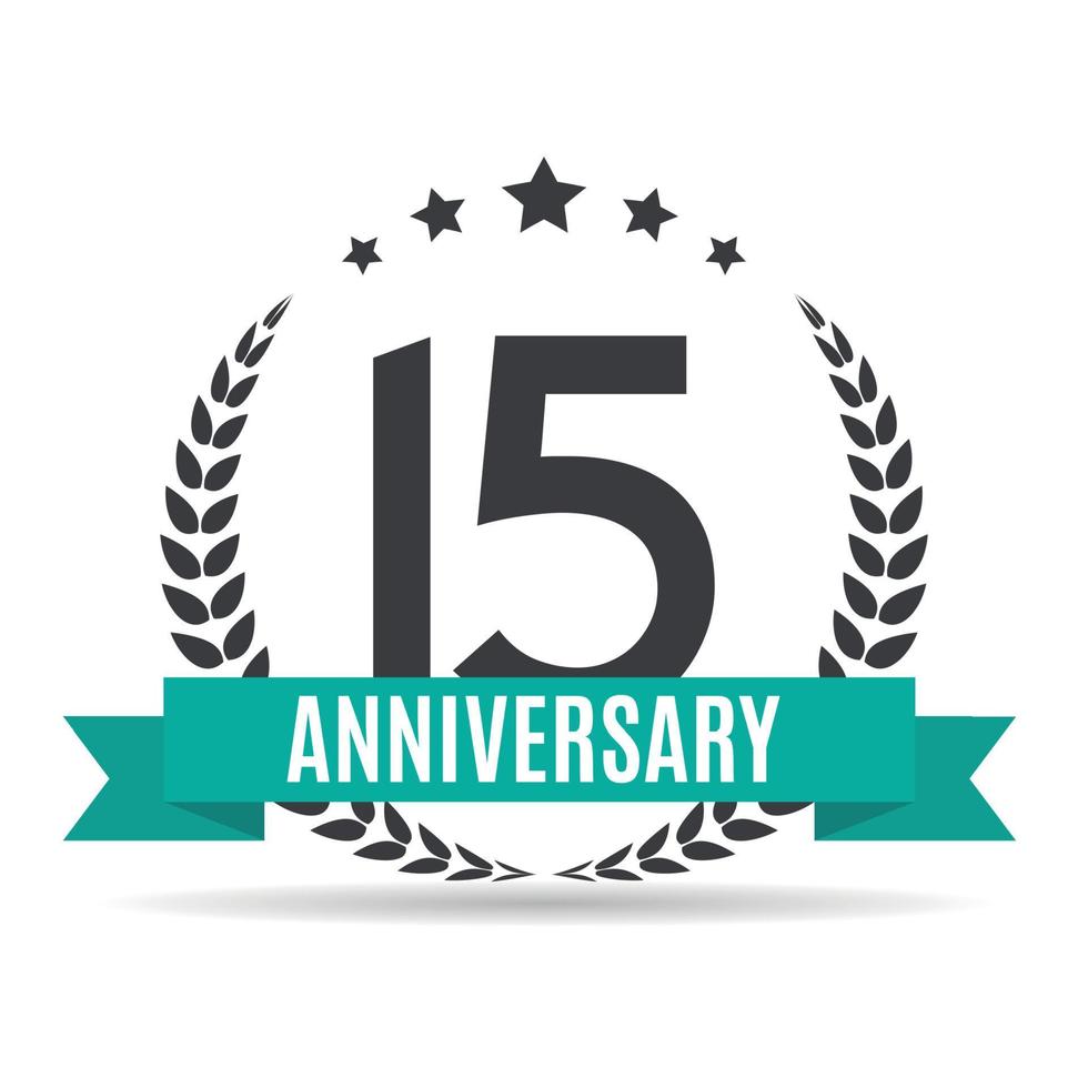 sjabloon logo 15 jaar verjaardag vectorillustratie vector