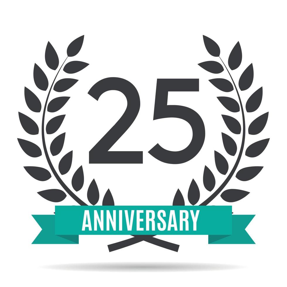 sjabloon logo 25 jaar verjaardag vectorillustratie vector