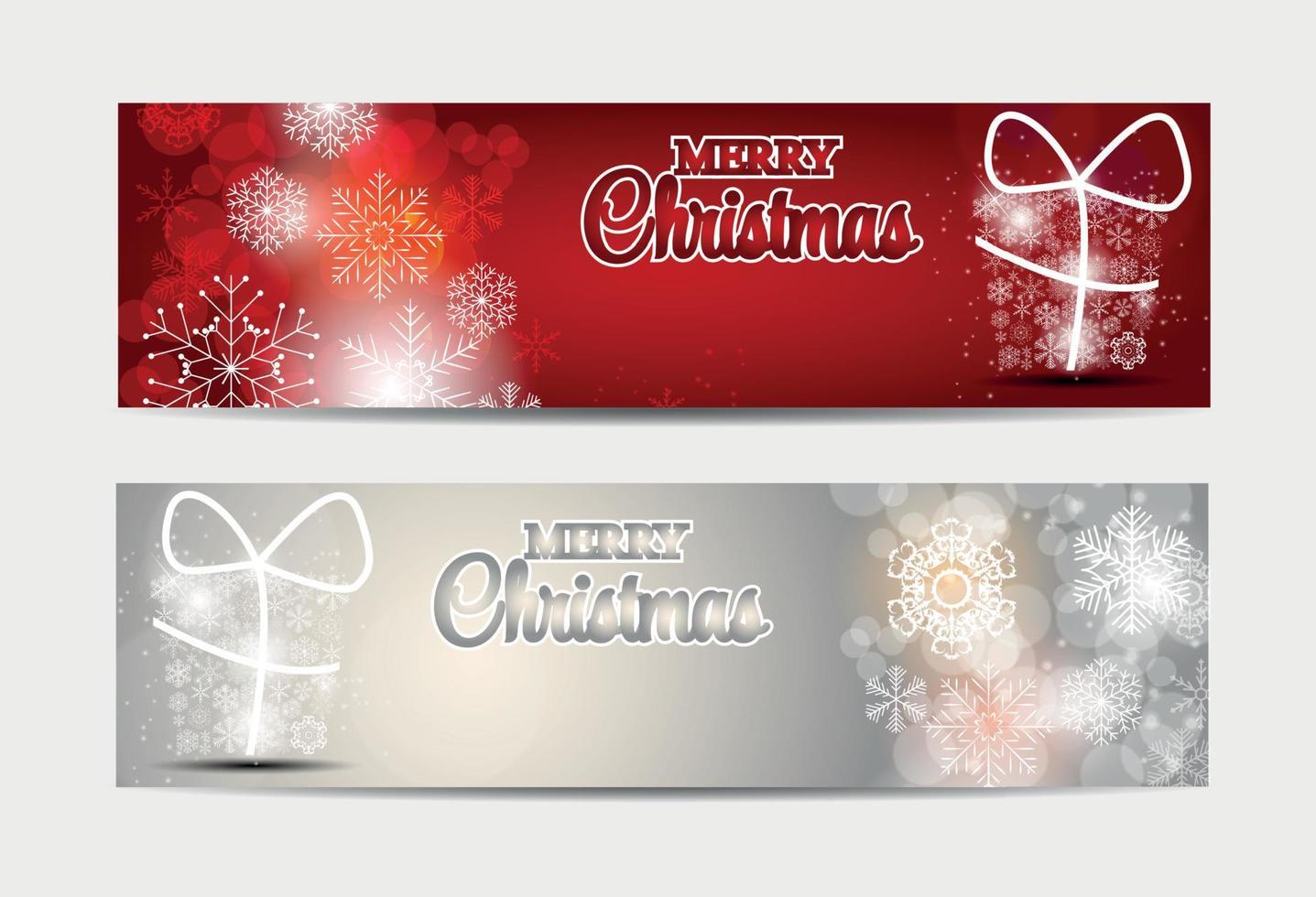 kerst sneeuwvlokken website banner en kaart achtergrond vectorillustratie vector