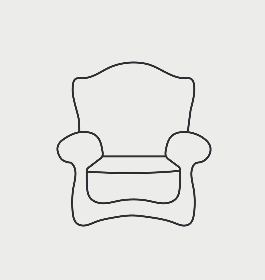 schematisch stoel. moderne vlakke stijl vectorillustratie. vector