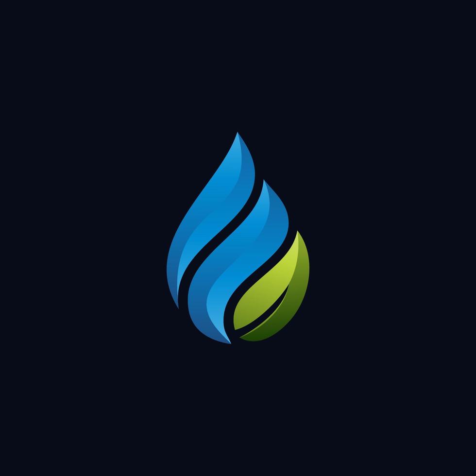 modern drop water logo ontwerpsjabloon inspiratie idee concept vector