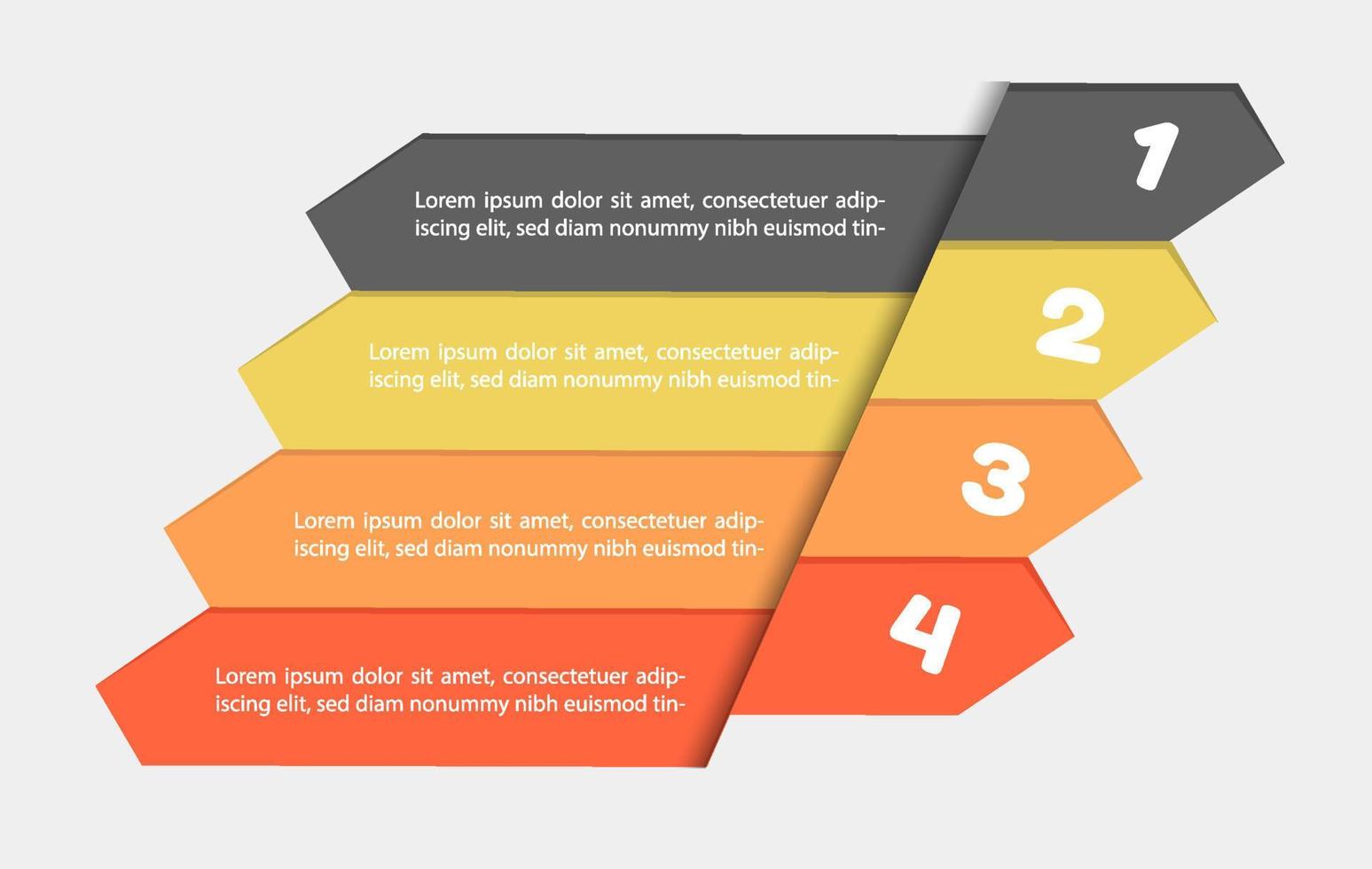 infographic ontwerp stap 1 t/m 4 met zachte kleuren vector