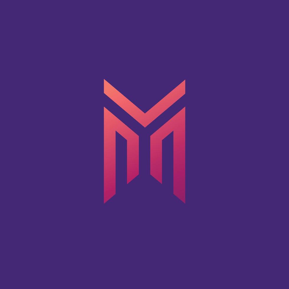 m brief logo vector sjabloon creatief modern vorm kleurrijk monogram cirkel logo bedrijfslogo gmd logo